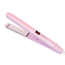 Coosilo 2 I 1 bærbart luftpandehår krøllet glattejern, professionelle skønhedshårværktøjer Pink