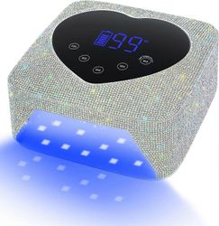 UV-valo kynsille, langaton UV-kynsilamppu geelikynsille 72 W, ladattava timantti-LED-kynsienkuivaaja 5 ajastusasetuksella, kosketusohjaus