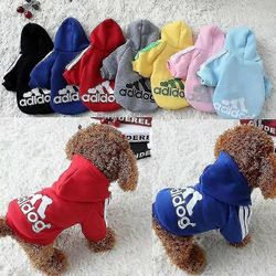 Koiranvaatteet Adidog 2022 Uusi talvi Lemmikkivaatteet Pienet ja keskisuuret koirahupparit Pentu Vaatteet Collegepaita Punainen 5Xl 14*18kg