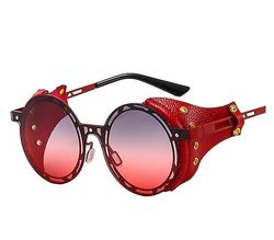Langytx 2022 Nye kvinders solbriller Round Frame Avantgarde Solbriller Briller Metal Punk Steam Fashion Ins Street Solbriller til mænd PUK5 Normal