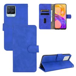 Etui til Realme 8 4g / 8 Pro Cover Premium læder med kortholder Flip Folio magnetisk etui Etui Coque - Sort Blå