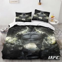 Kerota UFC MMA pussilakana - Fighter vuodevaatteet D kuvio vetoketjulla - mikrokuituiset lasten pussilakanasetit, joissa on Single135x200cm