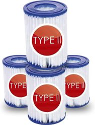 GDRHVFD |Lot de 4 filtres de type 2 pour Bestway 58094 - Taille du filtre 2 - Convient pour la piscine Bestway Steel Pro Frame - Piscine familiale - F