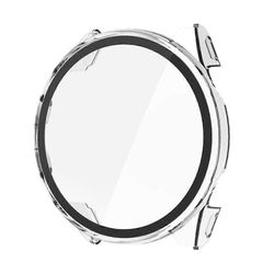 Yhteensopiva Garmin Forerunner 570 42mm suojakotelon kanssa Kova PC-kellon kehys karkaistulla lasikalvolla Läpinäkyvä