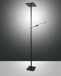 Fabas Luce Lighting Ideel LED integreret gulvlampe Sort glas
