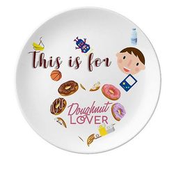 Doughnut Circle Vestlige Dessert Food Søn Dessert Plate Dekorative Porcelæn 8 tommer Dinner Home