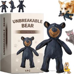 unbrand Särkymätön karhukoiran lelu, 2025 Uusi rikkomaton karhu, Unbreaka karhu aggressiivisille pureskelijoille, tuhoutumaton karhukoira raskaille...