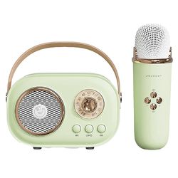 Trådlös Bluetooth Audio Portable Förstärkare Hem Ktv Mikrofon Children's Karaoke Liten Mikrofon Högtalare Grön