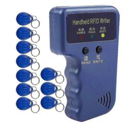 Kädessä pidettävä 125 khz: n RFID-lukija, kirjoittaja, kopiokone, kopiokone. Päivitä henkilökortin kloonausohjelmoija. 10kpl