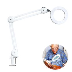 Barsinfi led zoomlys, arbejdspladslys, makeuplys, 5 gange forstørrelse