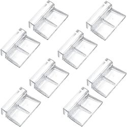 Akvarium Låg Clips Fish Tank Plastic Clips Aquarium Låg Klip Holder, Klar, 8 stykker 8mm