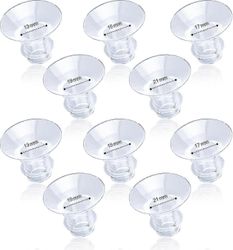 10kpl laippasisäkkeet, 13/15/17/19/21mm silikoninen rintapumpun laippasisäke puettavat rintapumpun lisävarusteet, jotka ovat yhteensopivia Medela /...