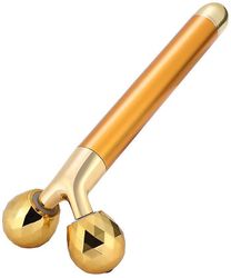 Linkrunning Ansigtsmassagerrulle, 24k Golden Pulse ansigtsrulle 3D elektrisk og T-formet arm øje næsehovedmassager Som vist As shown