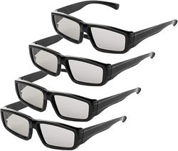 4x 3d briller Unisex Passive polariserte 3D-briller for Lg, Sony, Panasonic, Toshiba, Vizio og alle Pa