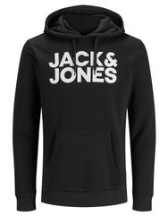 Jack & Jones Jack &; Jones Mænds Corp Logo Hættetrøje Klassisk Jumper Hood Basic Sort XS