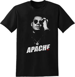 Apache 207 Merch Essential T-shirt Unisex Bomuld Sorte toppe Tee Sort M