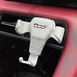 Uusi säädettävä matkapuhelintuki auton tuuletusverkolle, Fiat-tuki 500 500c 2012 500x 500L Abarth 695: lle, pikatuki, auton lisävaruste For Fiat 50...