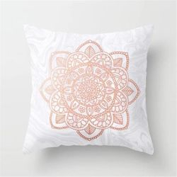 Varychmoo Rose Guld pudebetræk Soveværelse Square Pude cover sofa decors Lyserød Q