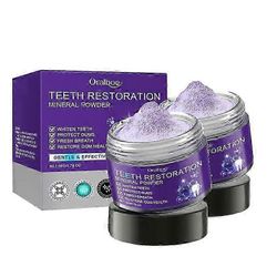 2X Uusi hampaiden restaurointimineraalijauhe, mineraalihammasjauhe, hampaiden valkaisu