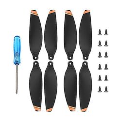 Coosilo 8 stk Quick-release Lav støj propel vinger rekvisitter til Dji Mavic Mini 2 Drone sort orange