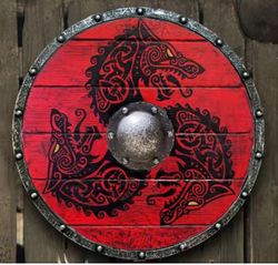 Viking Shield 30CM Træ Shield Indretning Træ Shield B