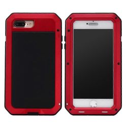 Foxdock Kotelo IPhone 7 Plus / 8Plus raskaaseen käyttöön iskunkestävä ulkourheilu alumiiniseos metallikotelo pölytiivis 360 koko kehon suojakansi P...