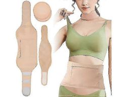 Risiiniöljykäärepakkaussarja, uudelleenkäytettävä pakkaus vyötärölle, rinnalle ja kaulalle, 4 kpl setti