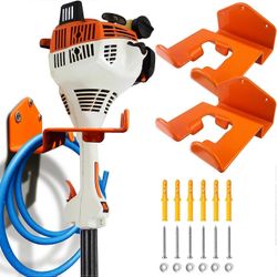 2kpl rikkaruohotrimmerin ripustin seinäkiinnitteinen teräksinen säilytysteline työkalujen järjestäjä puutarhavajan työpajaan garag