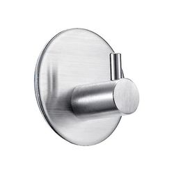 Coosilo Robe Hook væg håndklæde badeværelse rustfrit stål Coat Rustproof Bøjle sølv Round shape 1 Hook