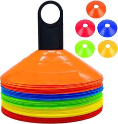 50 Pack Sports Disc Kjegler, plast Agility Kjegler, felt Kjegle Markører Med Holder For Trening, Spill, Basketball, Fotball, barn, Sport