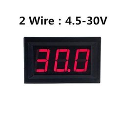 Digital voltmeter dc 4.5v til 30v digital voltmeter spænding panel meter rød / blå / grøn for 6v 12v electromobile motorcykel bil