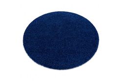 RugsX Tæppe SOFFI cirkel lurvet 5cm navy blå circle 160 cm
