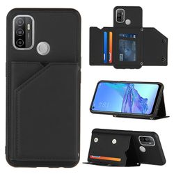 Gangxun Sag for Oppo A53 Vintage Cuir Cover Læderetui kofanger - Noir