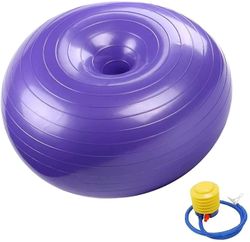 Donut Træningsstabilitetskugle til yoga, træningskugle 55 cm med pumpe