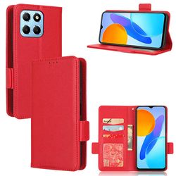 Foxdock Kompatibel med Honor 70 Lite Case Wallet Design magnetisk lukningsdæksel med kickstand-kortspor Rød