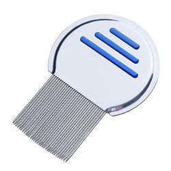 Terminator Lice Comb Nit Free Kids Hair Rid Headlice Rustfrit stål Metal Tænder Fjern Nit Brush blå