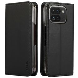 Google Pixel 9 Pro Fold 5G -puhelinkotelolle RFID-estävä nahkainen läppäkansi Musta