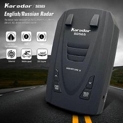 Karadar SG565 auton tutkanestolaite, jossa on allekirjoitus englanti ja venäjä äänihälytys auton hälytys