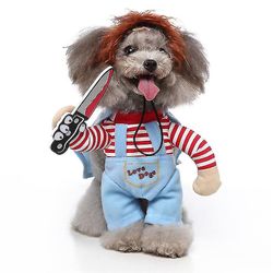 Sjovt hundetøj Hunde Cosplay kostume Halloween komiske outfits Pet tøj sæt Pet Cat Festival Party Tøj til små hunde789 XL 5