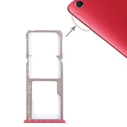 2 x SIM-kortskuff + Micro SD-kortskuff for Oppo A1 Rød