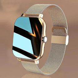 Smart Watch Menn Kvinner Smartwatch For Android-telefoner Iphone Heart Rate Fitness Tracker Sølv