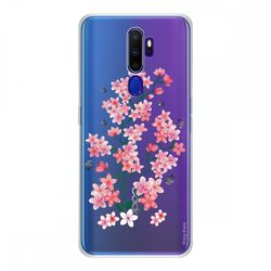 Crazy Kase Hull For Oppo A9 2020 I Silikone Soft 1 Mm, Sakura Blomster