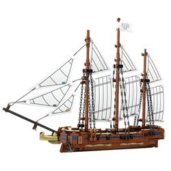 Laivanrakennussarja aikuisille ja lapsille, Purjehdusseikkailuleluvenemallisetti, Rakennuspalikat 8–12-vuotiaille, Kodinsisustus