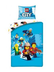 Lego City Heroes Single påslakan och örngott i 100 % bomull