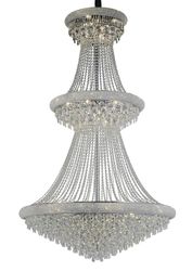 Inspired Lighting Inspireret Diyas - Alexandra - Loft Vedhæng Lysekrone 3 Tier 37 Lys poleret Krom, Crystal