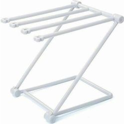 Sztxj Taitettava vapaasti seisova pyyheteline, kylpyhuoneen pyyheteline 4 baarin mallilla, joka sopii makuuhuoneeseen, kylpyhuoneeseen, keittiöön t...