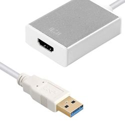 Valkoinen Superspeed Usb 3.0 Hdmi-yhteensopivaan sovittimeen Windows 2560x1440:lle