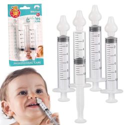 4stk nasal sprøyte for baby, silikon baby nasal aspirator Qucik sprøyte neserenser skylleverktøy for baby / spedbarn / barn