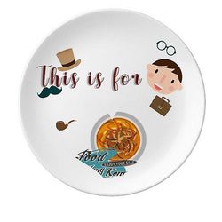 Hong Kong Shark's Fin Soup Kina Far Dessert Plate Dekorative Porcelæn 8 tommer Dinner Home