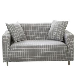 Ruili Universal Universal Stretch Sofa Cover Simple Moderne sofa cover ChaiseLonglong hele sofaen All Inclusive Sofa Pude Sofa Håndklæde Gråt gitter D